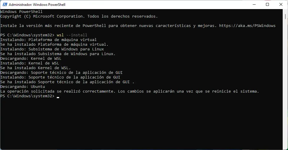 Instalar WSL